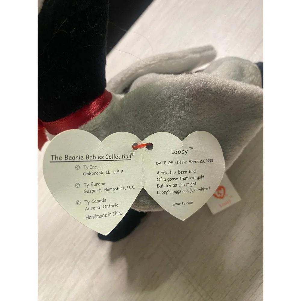 Ty Beanie Baby Loosy Goose 1998 Plush With Hang Tag Retired